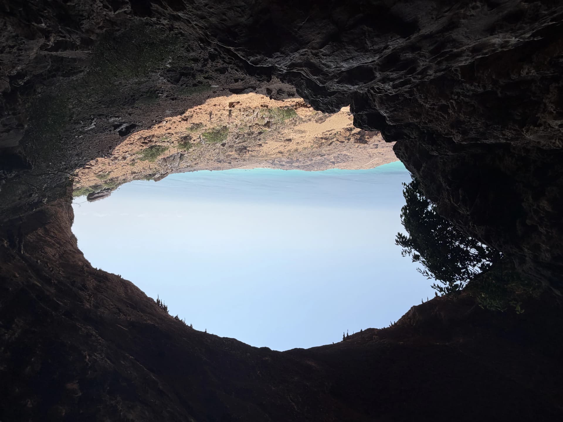 Rock formations inside Hoq Cave, Socotra